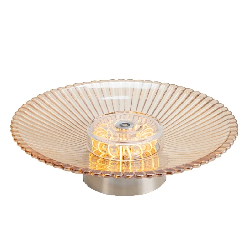 Living room entrance breathable glass storage tray desk lamp