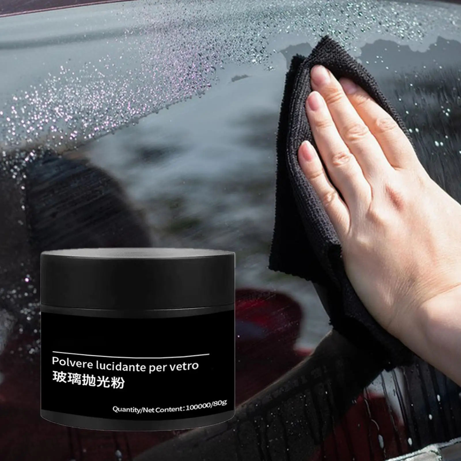 Window Polishing Powder Glass Oil Film Remover Glass Polishing Multifunctional Scratch Remover Window Repair Tool for Windscreen