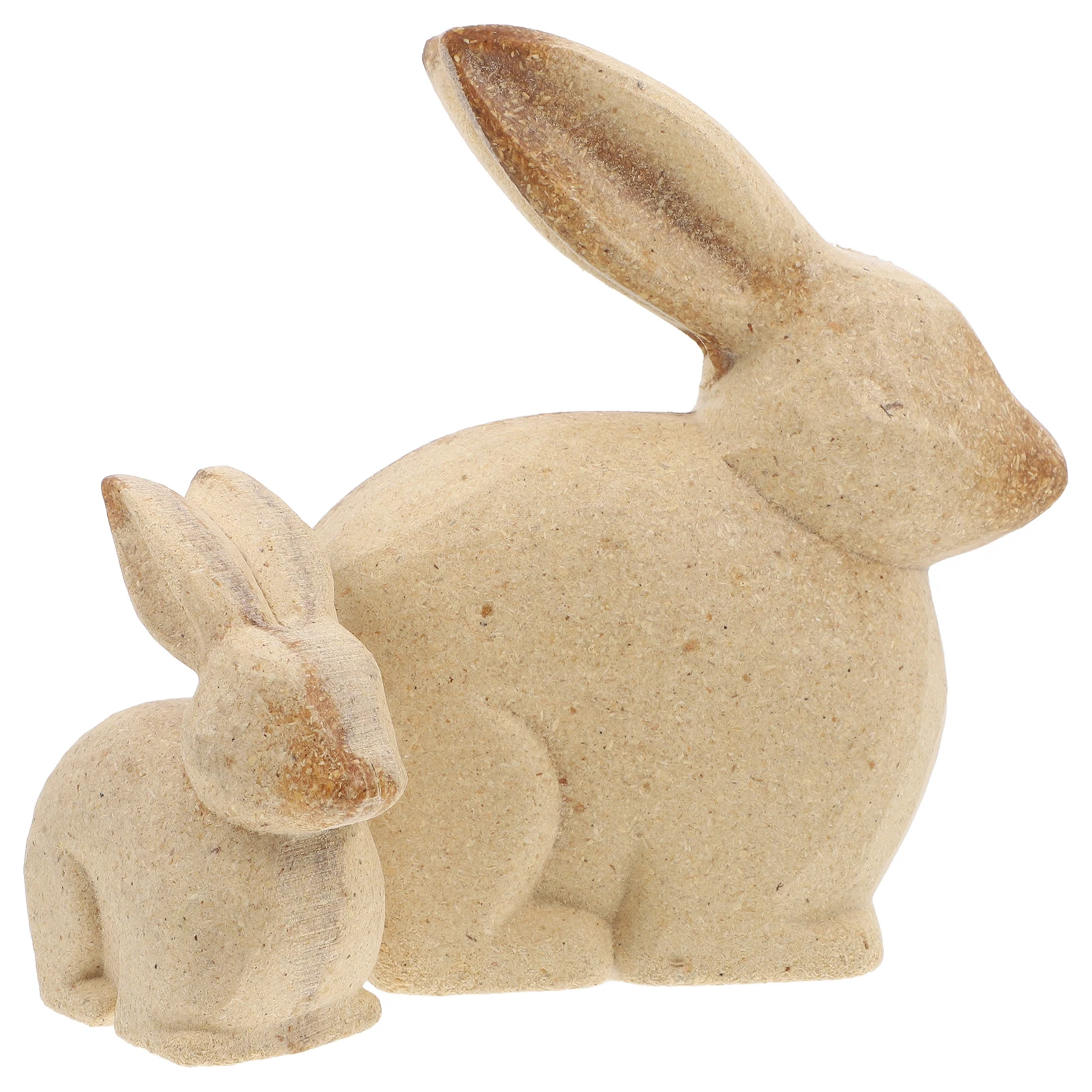 

Wooden Animal Carved Bunny Sculpture DIY Painting Crafts Home Desk Decor Wood Painting Decoration Rabbit Wood Art