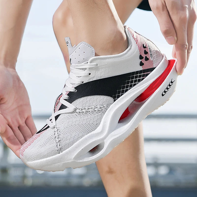 

Новые кроссовки 2026 года Fly Weave: дышащие, светящиеся в темноте, разноцветные, с ультралегкой высокоэластичной подошвой Popcorn для бега и спорта