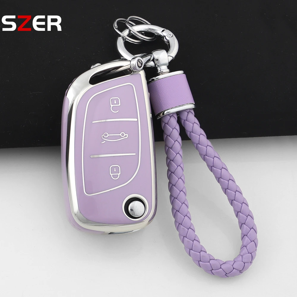 TPU-Autoschlüsselhülle für Citroen C1 C2 C3 C4 C5 XSARA PICA für Peugeot 306 407 807 für DS DS3 DS4 DS5 DS6