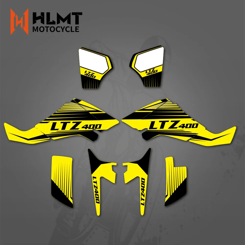 HLMT-Kit de calcomanías gráficas para Suzuki, Kit de pegatinas decorativas para Suzuki LTZ 400, 2003, 2004, 2005, 2006, 2007, 2008