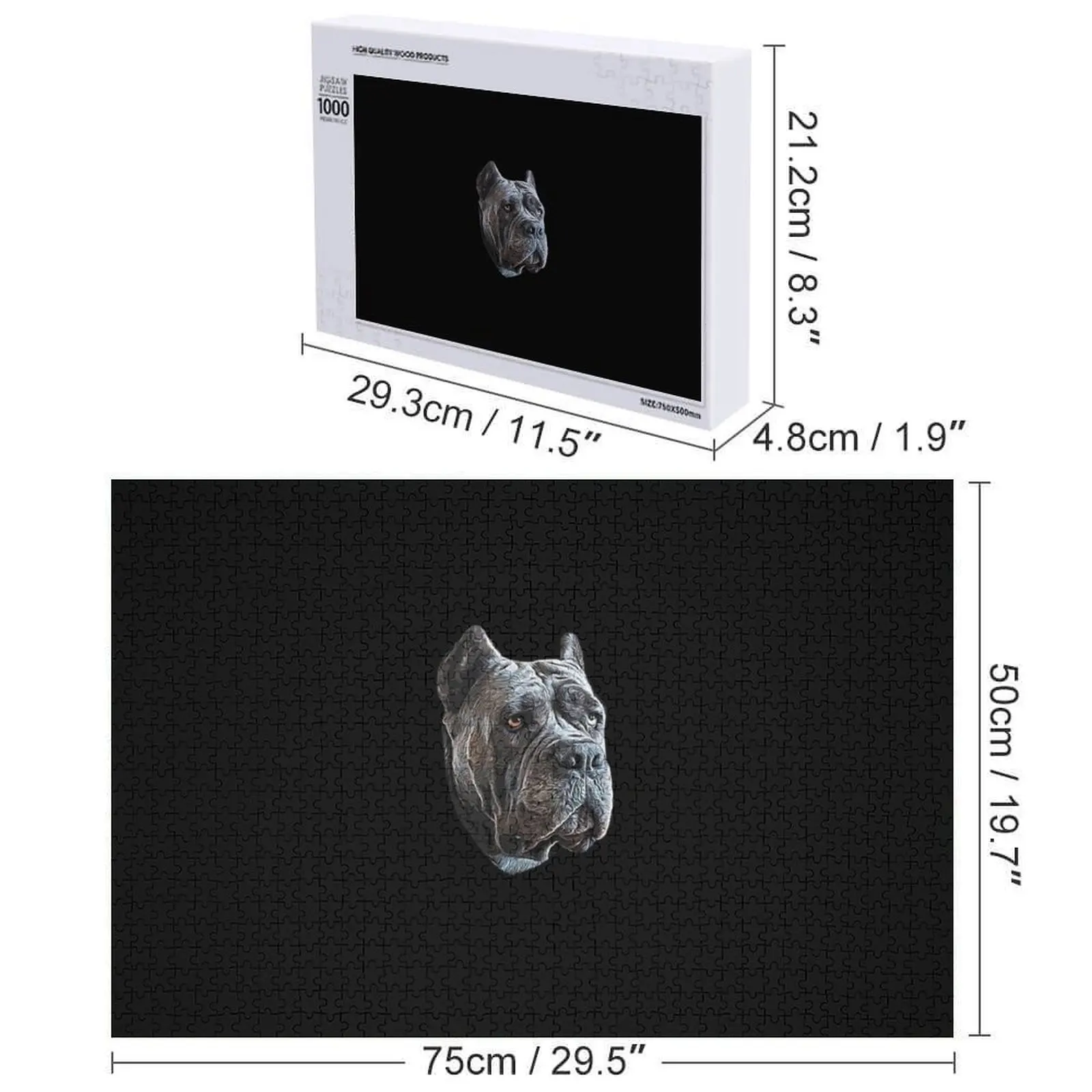 أحجية الصور المقطوعة الفنية ذات الوجه الأزرق من قصب كورسو، ألغاز الهدايا الشخصية