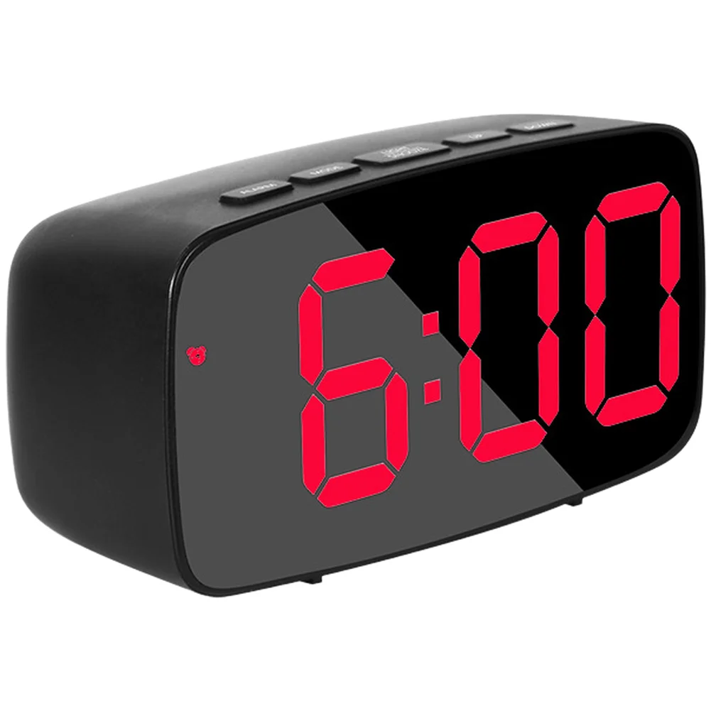 Compact LED Clock with Voice Control Function for Time Date and Temperature Reading Works on Batteries or USB Cable Connection