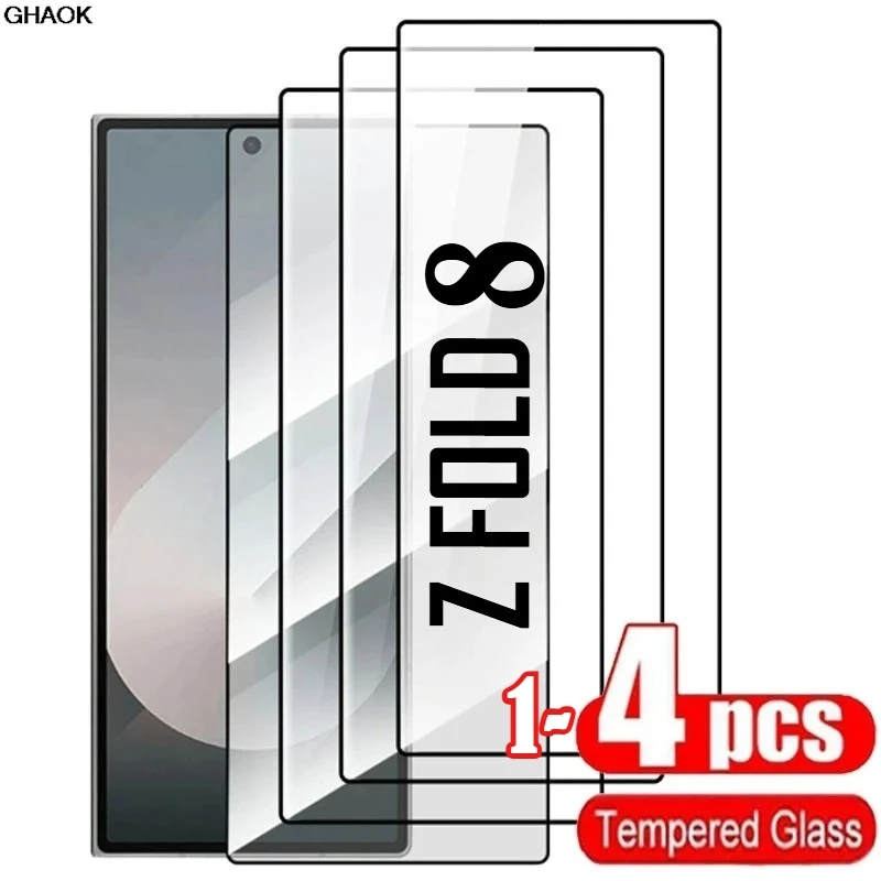 

1/4PCS Ultra HD Tempered Glass Protector for Samsung Galaxy Z Fold 8 Wide 7 6 5 4 3 2 5G Screen Full Cover 9H Film Anti-Scratch