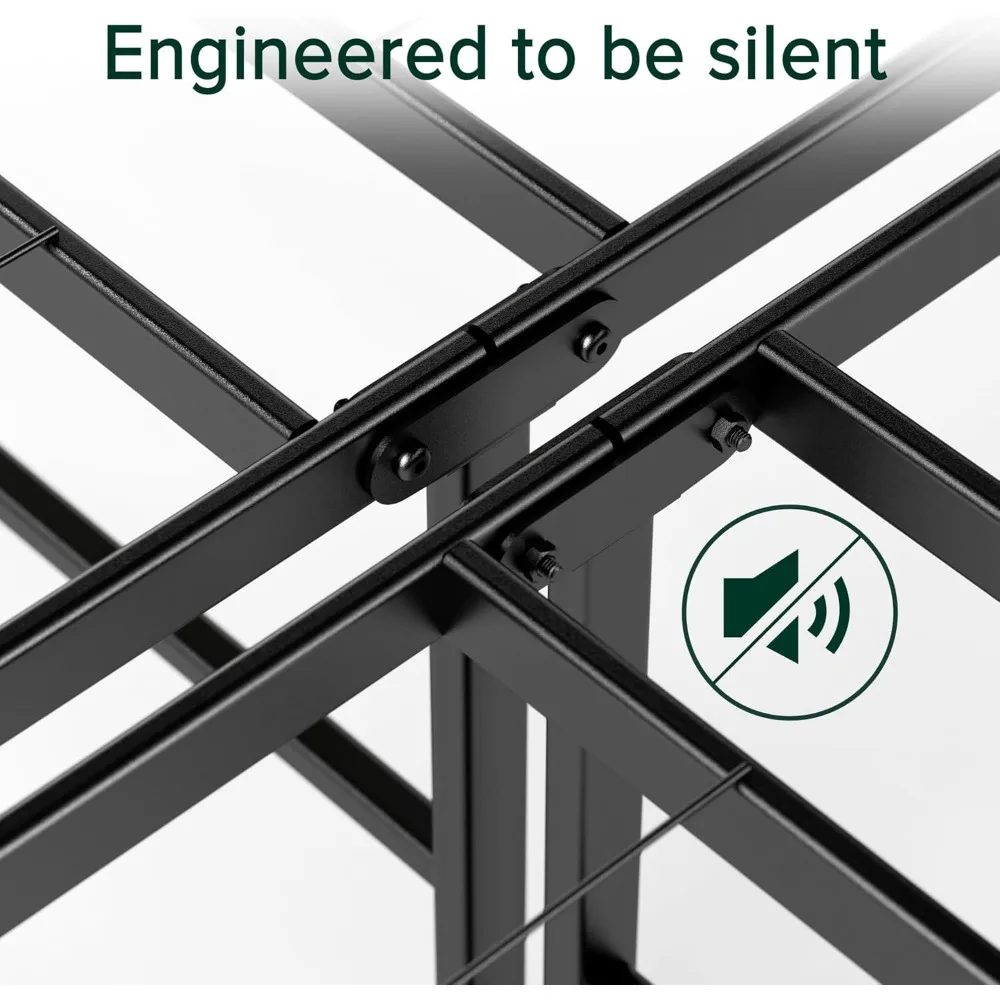 ZINUS SmartBase كريم أساس مرتبة شديدة التحمل، إطار سرير بمنصة معدنية مقاس 14 بوصة، لا حاجة إلى صندوق زنبركي، إطار فولاذي قوي، Unde #6