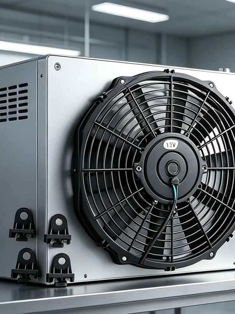 12V 24V Electric Radiator Cooling Fan Plastic Metal Structure For Truck Bus Excavator