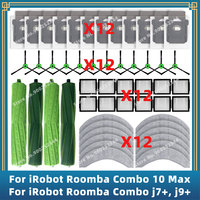 Compatible For iRobot Roomba Combo j7+, j9+, 10 Max Replacement Parts Accessories Main Side Brush Hepa Filter Mop Cloth Dust Bag