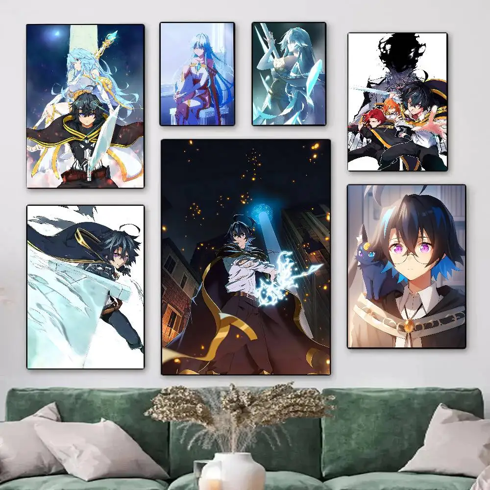 Pósteres de anime W-Wistoria Wand and S-Sword, impresión HD, decoración de pared vintage para el hogar, sala de estudio