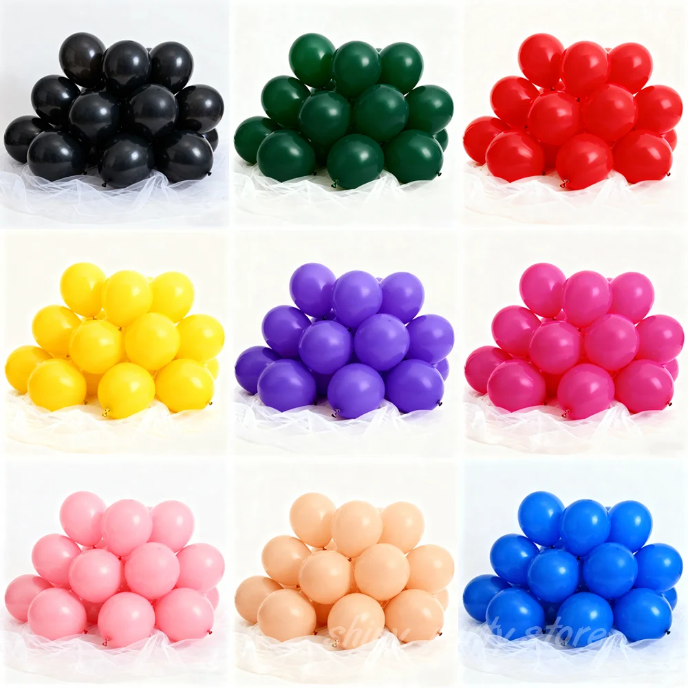 20/50 قطعة ماتي بالون سميكة اللاتكس بالون صغير 10 بوصة 12 بوصة أسود وردي بالون عيد ميلاد الزفاف مهرجان الطرف الديكور #1