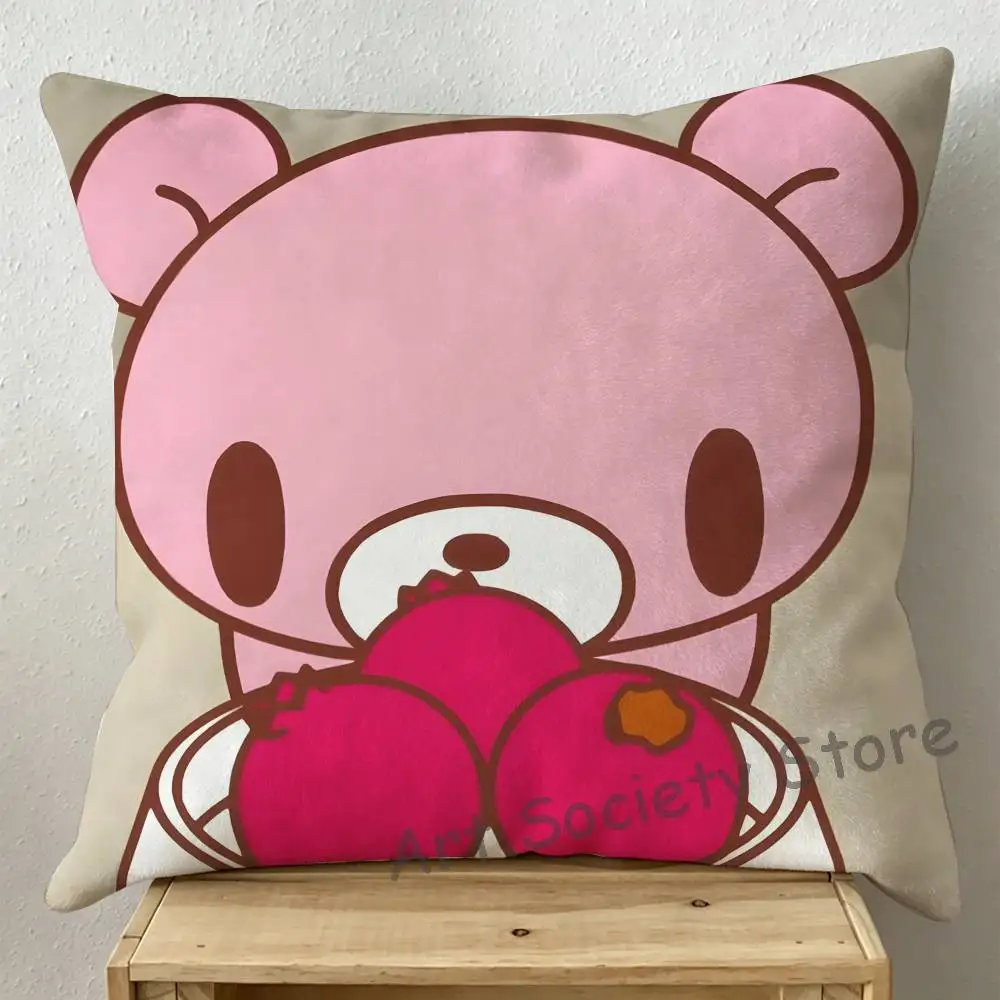 G-Gloomy bear Anime Celebrity Merchandise All-Match Printed Pillow Case Sofa Car Office Room Decoration Protector