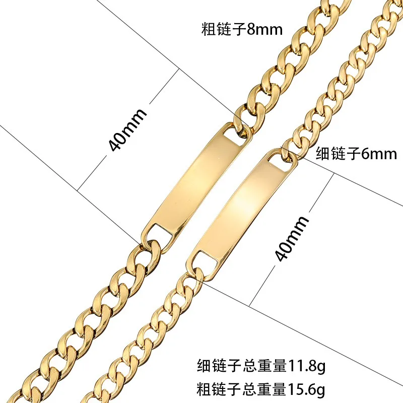 Fashion Metal Bracelets for Men Women Solid Stainless Steel Curb Link Chain For Audi SLine A4 B7 B8 B9 A3 8P 8V 8L A5 A6 C6 C5 view 2
