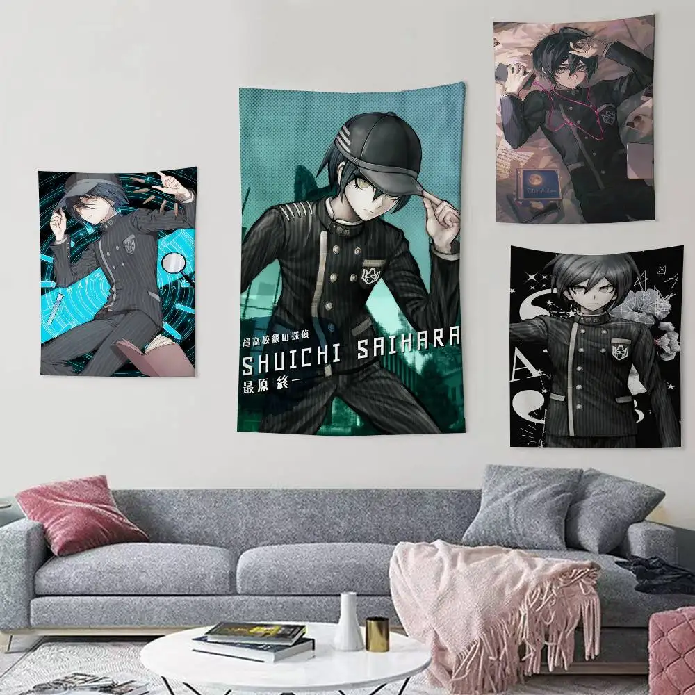 Anime D-Danganronpa S-Shuichi Saihara Flag Outdoor Decorations for Bedrooms Home Decor Items Banners Tapestry