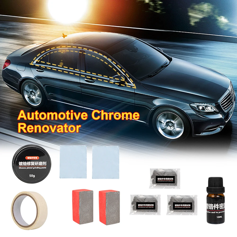 Car Chrome Repair Agent Chrome Strip Stains Oxidation Removal Rust Remover Chrome Trim Refurbishment Care For Car Paint Care