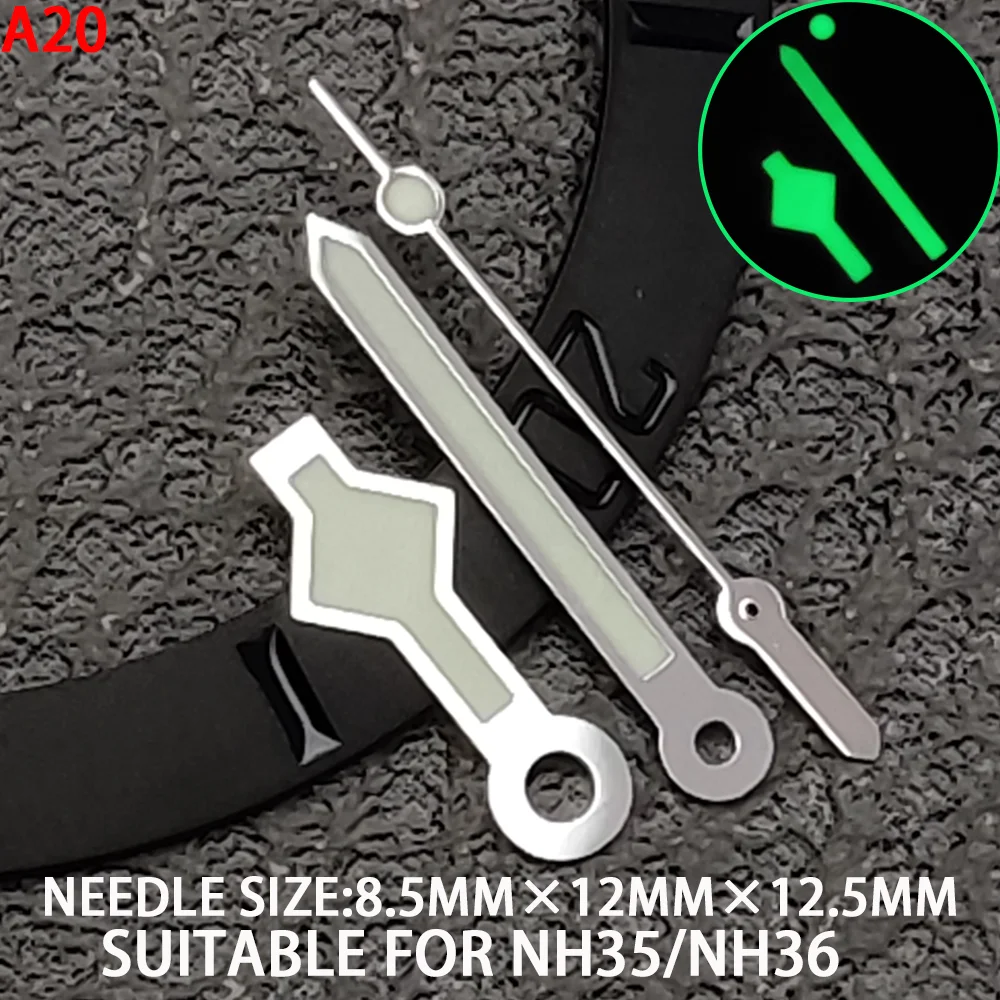 NH35 hand luminous triangle/sword/cross/watch hands fit NH36 movement