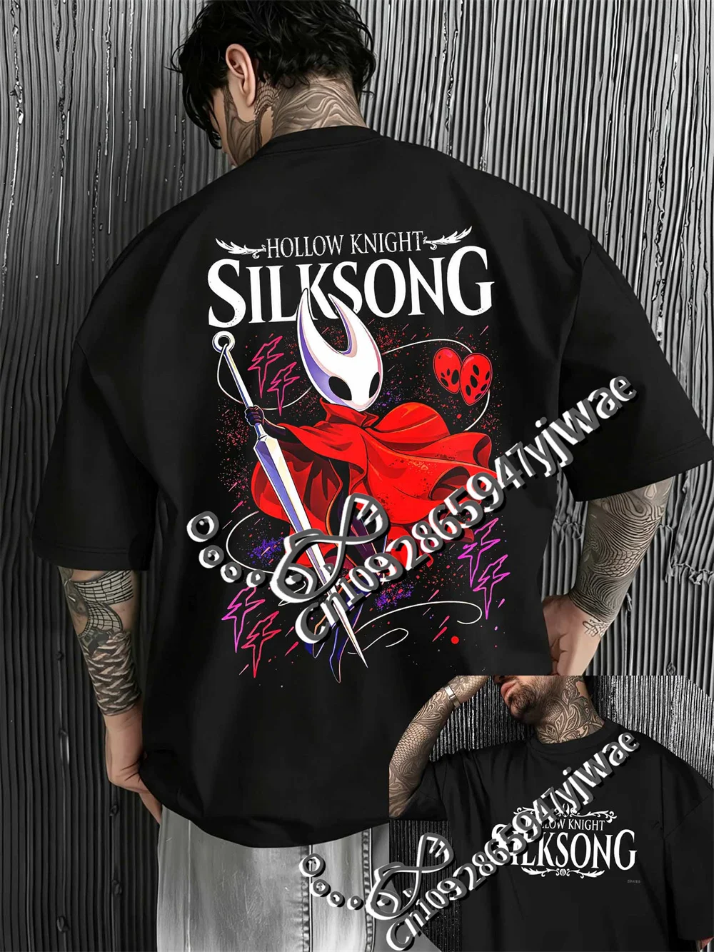 Hollow Knight 2-sided Printed Streetwear Trendy New Short Sleeve Game Fans Tee Oversize T shirt Summer Men's and Women's T-shirt