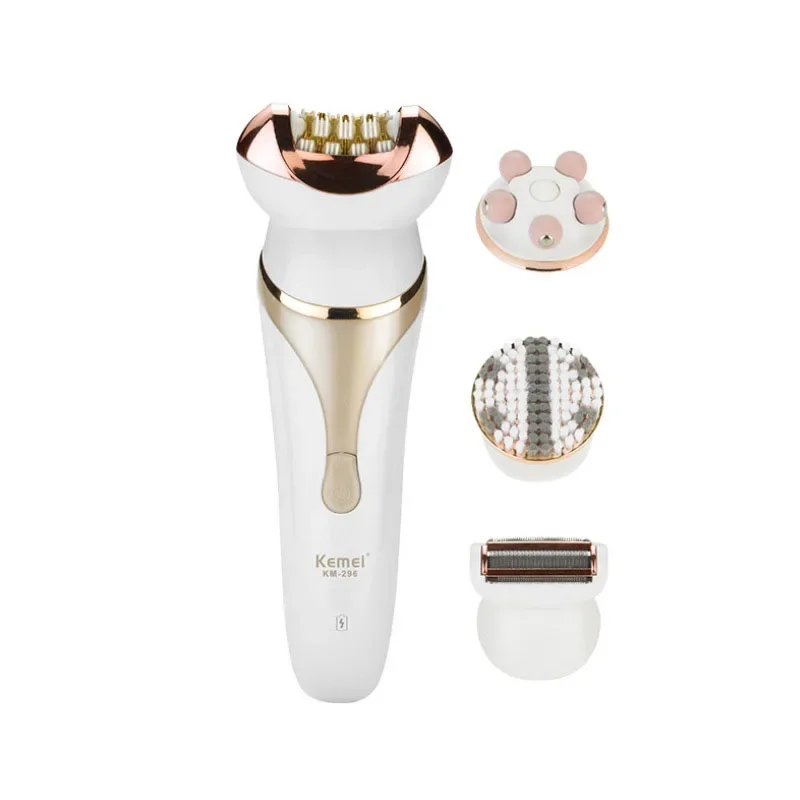 

4-one-1 Multi-functional Electric Hair Extractor Washable Rechargeable Push Type Wet & Dry Hair Trimmer Facial Hair Remover