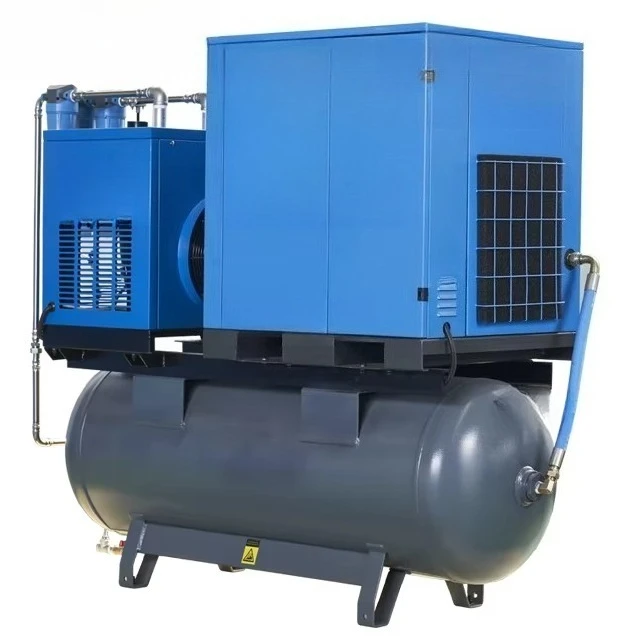 Industrial Integrated 3.7KW/5HP Screw air Compressor With Tank and Dryer