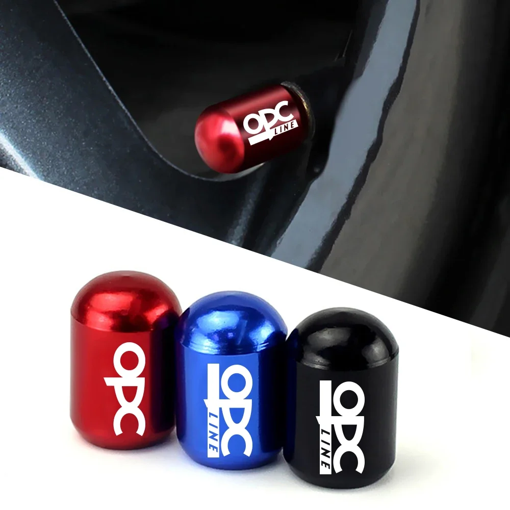 For Opel OPC LINE Astra G H J K F Corsa D Car Tire Valve Stem Caps Replaceable Aluminium Alloy Auto Wheel Valve Dust Cover