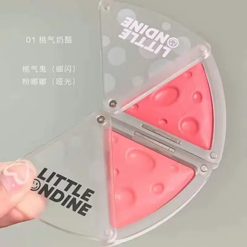 LITTLE NDINE Dual Color Duplex Cheese Blush Highlighting All-in-One Palette Matte Blusher Finish Original Pretty Makeup Rare