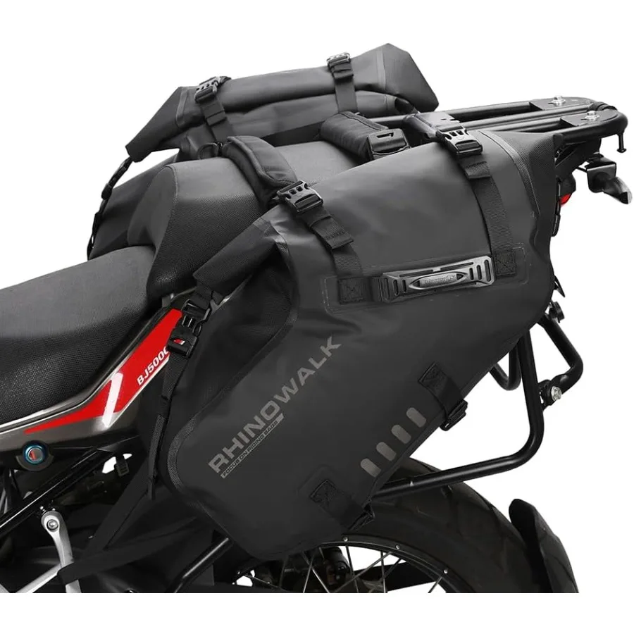 

Motorcycle Saddle Bags Waterproof AntiVibration Motor Side Bags Shoulder Bag Motorbike Panniers 28L 14L2 for Most Adventure and