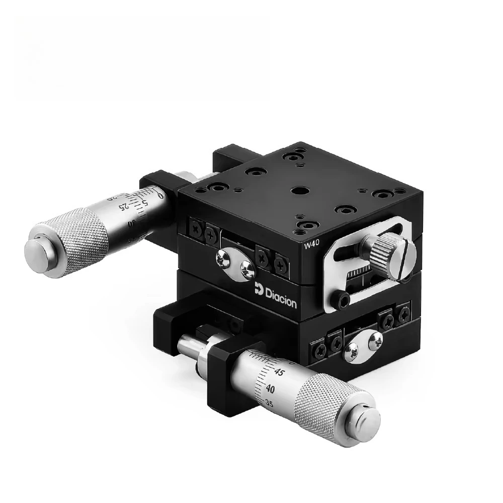 GPY40-40 Manual Goniometer Stage XY-axis Cross Roller Guide Micrometer Heads Optics Instruments for Angle Adjustment