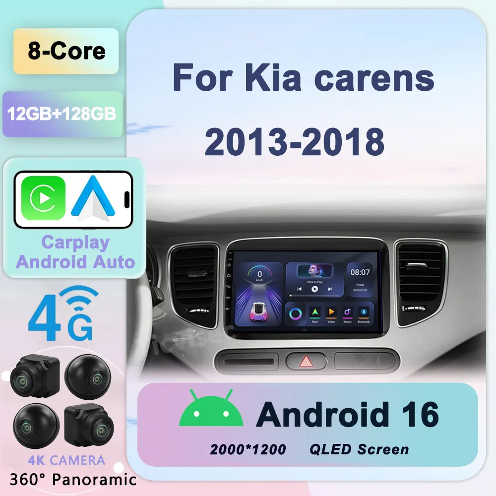 

Android 16 For Kia Carens 2013 2014 2015 2016 2017 2018 Car Radio Multimedia Video Player Navigation GPS Autoradio Audio Auto BT