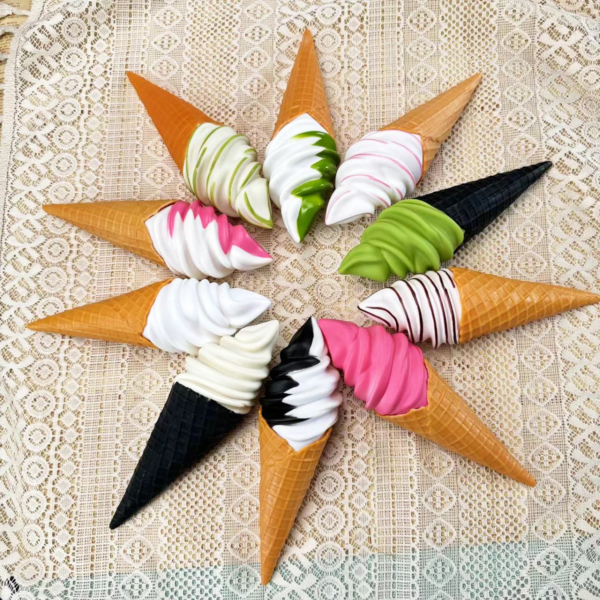 Simulation Ice Cream Fake Cake Artificial Food Children Toys Wedding Party Bakery Dessert Window Decoration Photography Prop