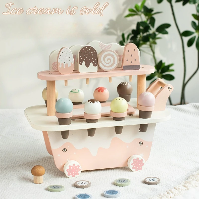wooden-family-play-set-resembling-ice-cream-cones-afternoon-tea-ideal-childrens-parent-kids-interaction-development-girls-toys