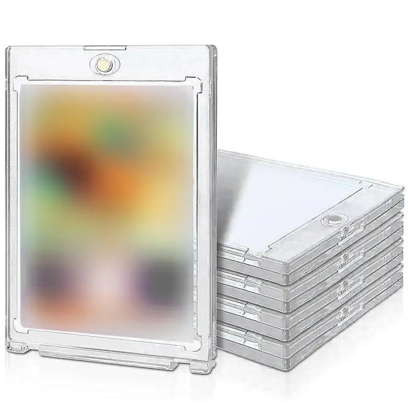 

1Pc Transparent Hard Case Clear Cards Holder Brick Sleeves For Game Idol Photo Card Protective Case Frame Photo Sleeves