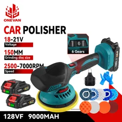 ONEVAN Polidor elétrico sem fio, polimento automotivo de carro multifuncional, ferramenta rotativa de depilação automática para bateria Makita 18V, 7000rpm