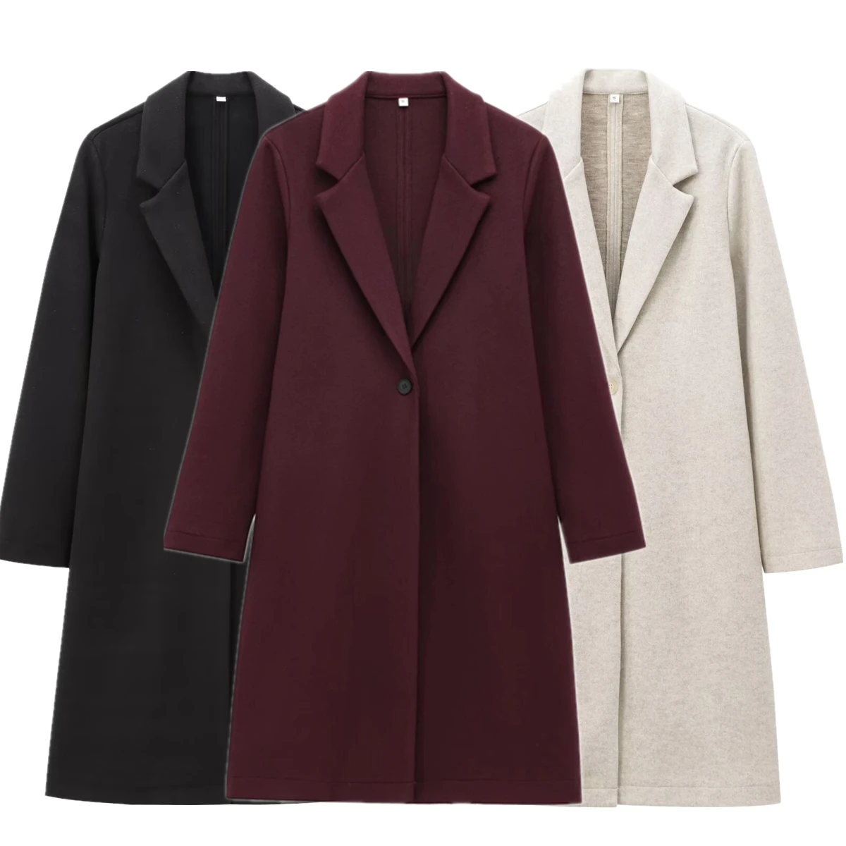 

Withered New Arrivals British Minimalist Fashion Long Coat Fashion Ladies Women Elegant Soft Woolen Trench Coat Overcoat Women