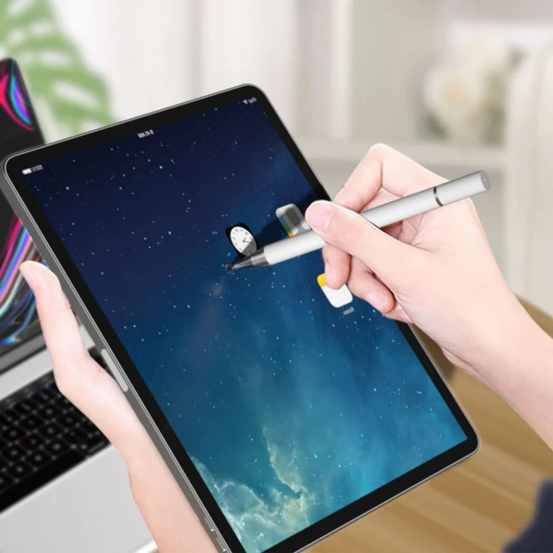 لراجع إلى الوصف أقلام شاشة تعمل باللمس للهاتف قلم مزدوج الرأس قلم حبر جاف عالي الدقة قلم لوحي لشاشة اللمس