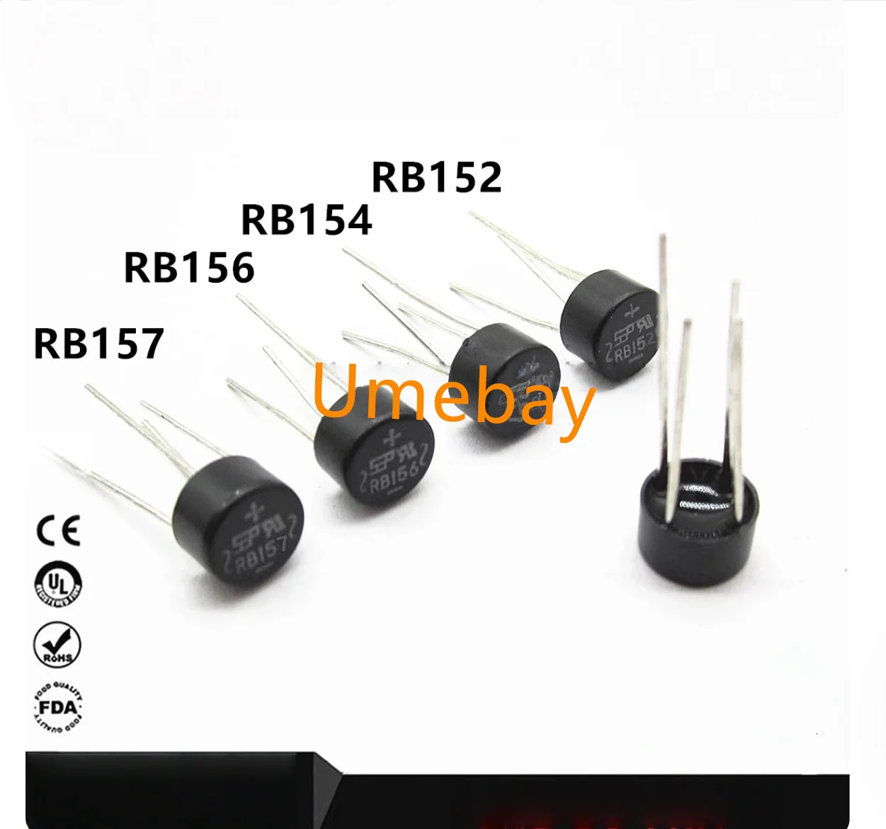 100 pieces  ，integrated circuit.  rectifier bridge stack ， RB154    RB157   2W04    2W06  2W10