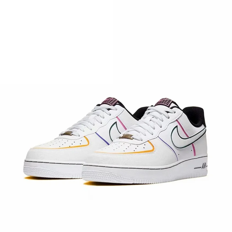 original Nike Air Force 1 Low \'07 White Noble Red White Obsidian af1 trainer casual Men Women sneaker Sports airforce Shoes