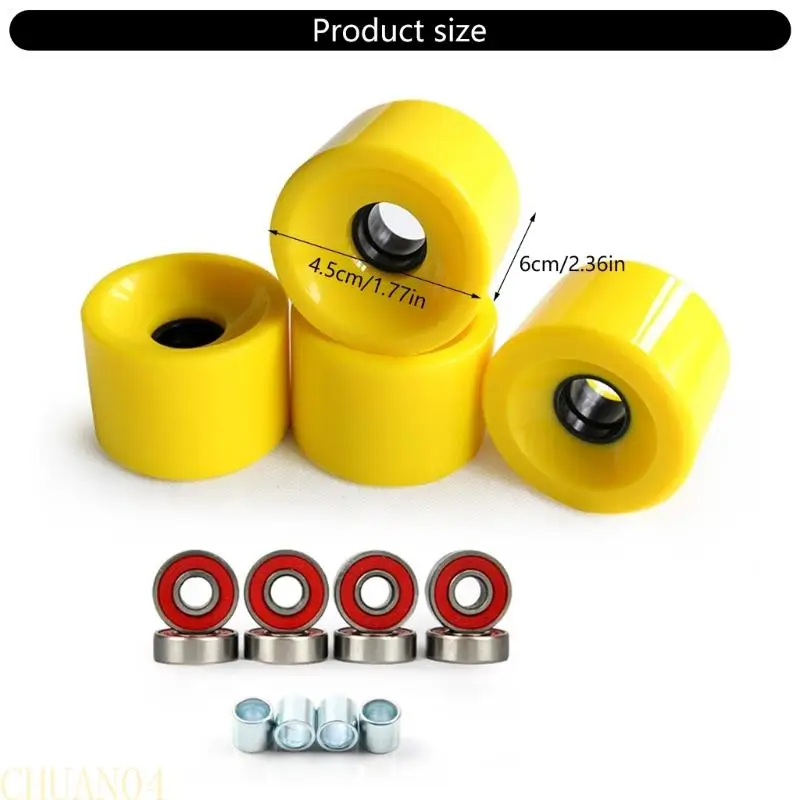 A1A2 4pack عجلة التزلج المضمنة تحمل عجلة لامعة للبالغين والأطفال عجلة دوارة لتعزيز التحكم في القبضة