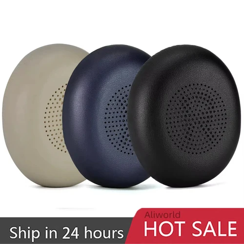 Jabra-almohadillas de cuero para auriculares evolve2 65, almohadillas para los oídos profesionales para JABRA ELITE 45H Evolve2 65, almohadillas cómodas para los oídos