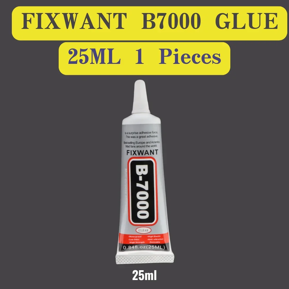 Klarer B-7000 und schwarzer T-7000-Klebstoff, 15 ml/50 ml/110 ml, Schmuckhandwerk, wasserfester, schnell trocknender Harzkleber, Handy-Bildschirm-Reparaturkleber