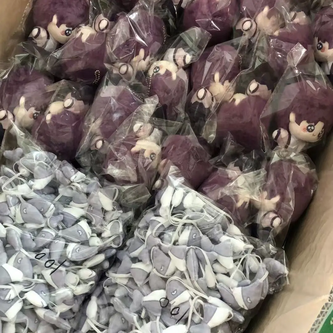 10 cm Liebe und Deepspace Rafayel Kopfschmuck mit kleinem Fisch Anime weiche Plüschpuppe gefüllt Cosplay Schlüsselanhänger Anhänger Spielzeug Geschenk Weihnachten