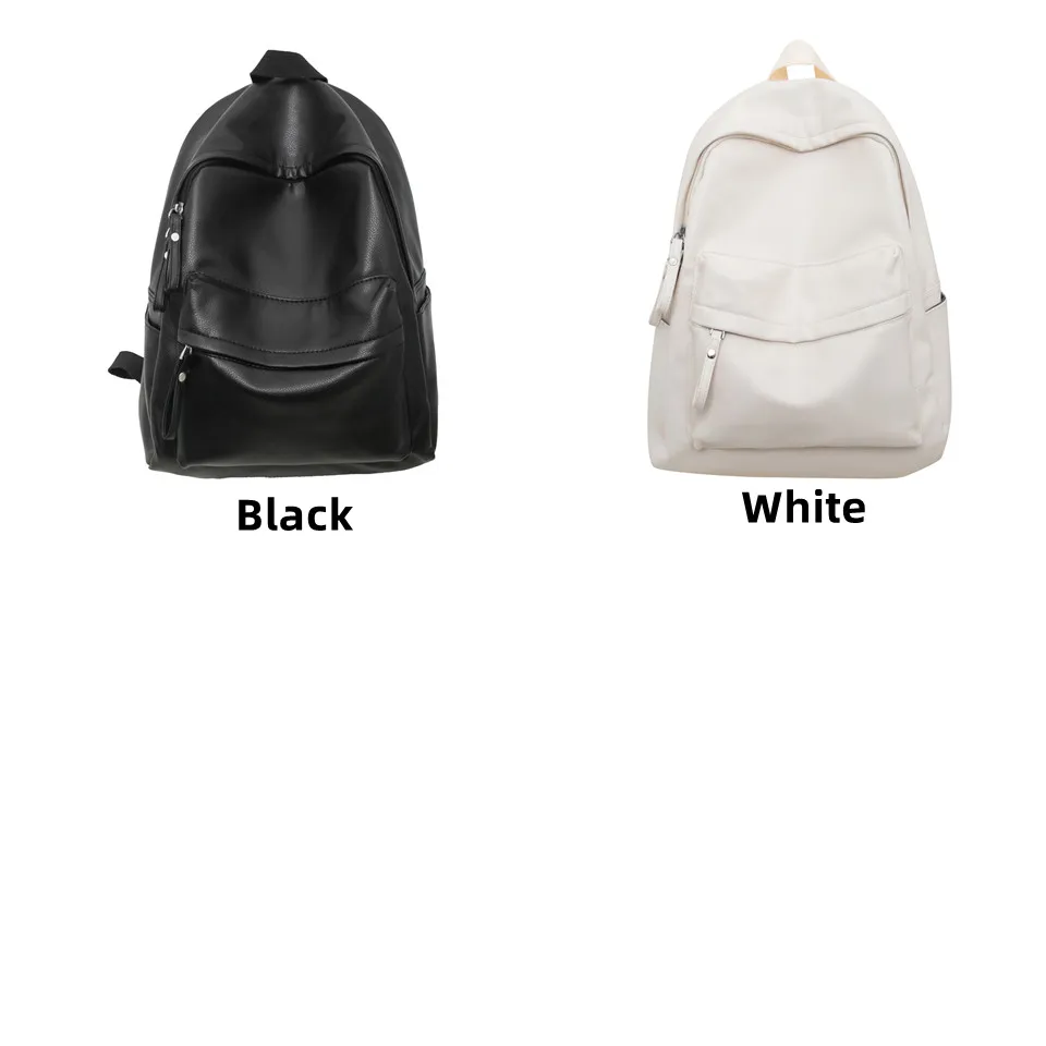 Mochila impermeable de PU para mujer, de viaje con múltiples bolsillos morral, bolso escolar para adolescentes