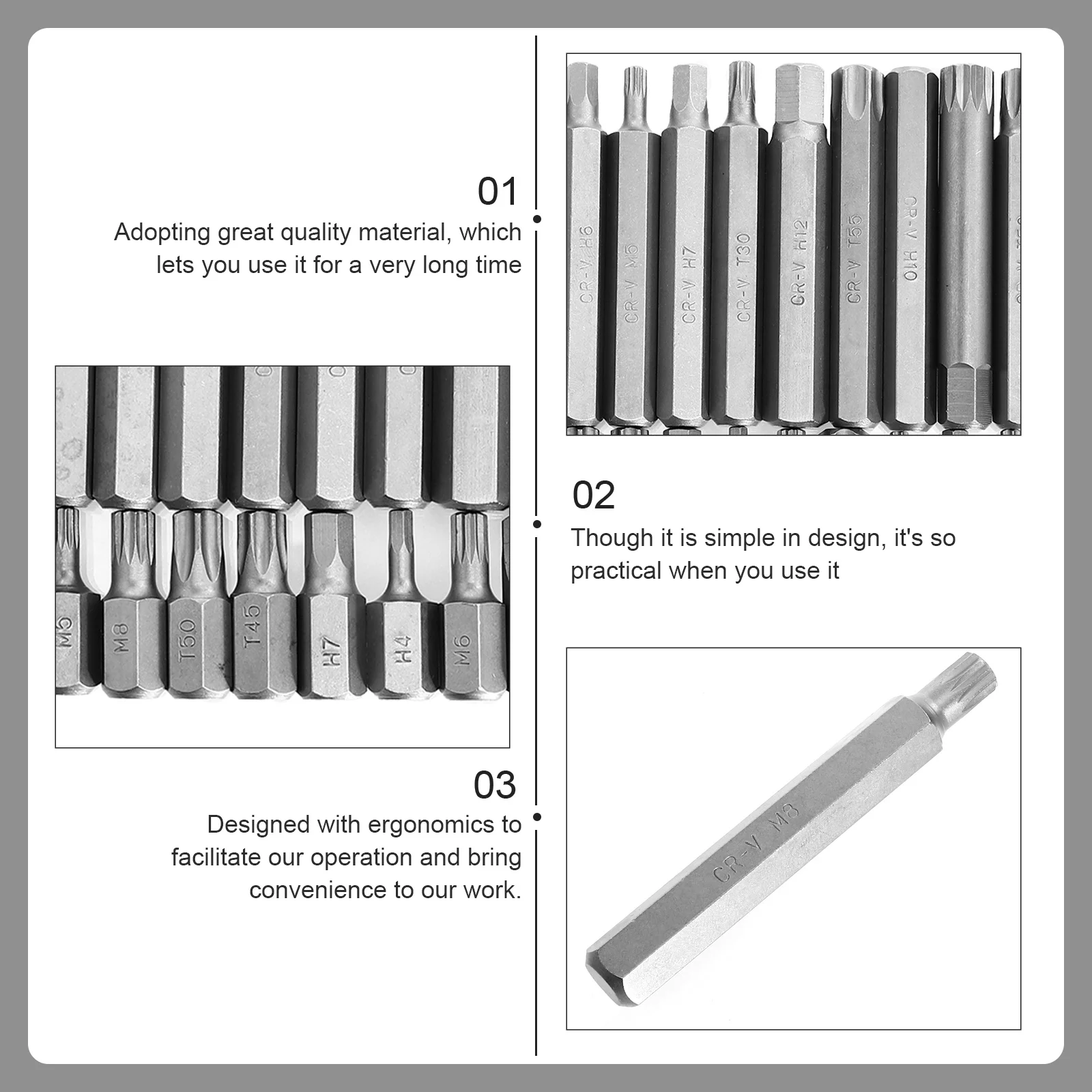 

40Pcs Automobile Repair Star Bit Socket Set Spline Hex Socket Bit Kit Car Repair Tool External Sockets Set