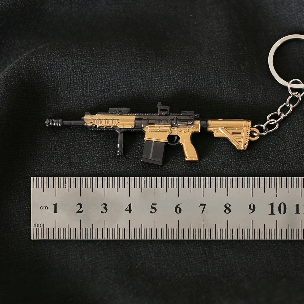 22cm/8.6인치 배틀필드 6 M417 어썰트 라이플 모델 미니건 키체인 게임 주변기기 장난감 총 공예 수집품 장식 소년 선물