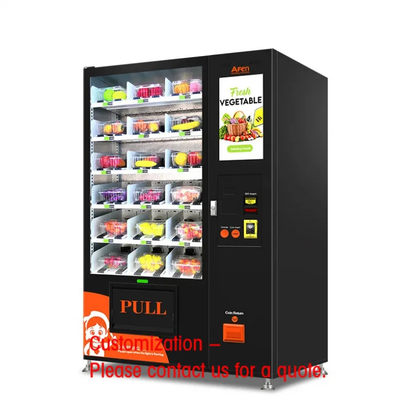 custom.AFEN Hot Selling Cheap Custom Screen Food Elevator Vending With Refrigeration