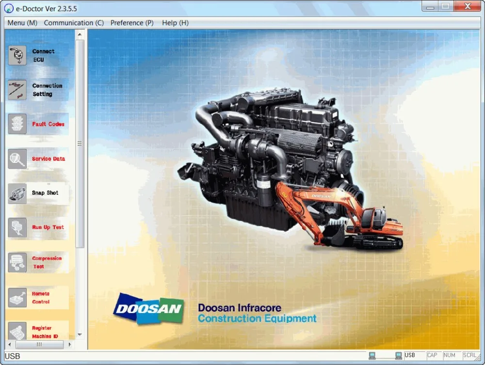 Doosan E-Doctor Engine Diagnostic 2.3.5.8 (EDIA) Construct And Industry 2023+keygen