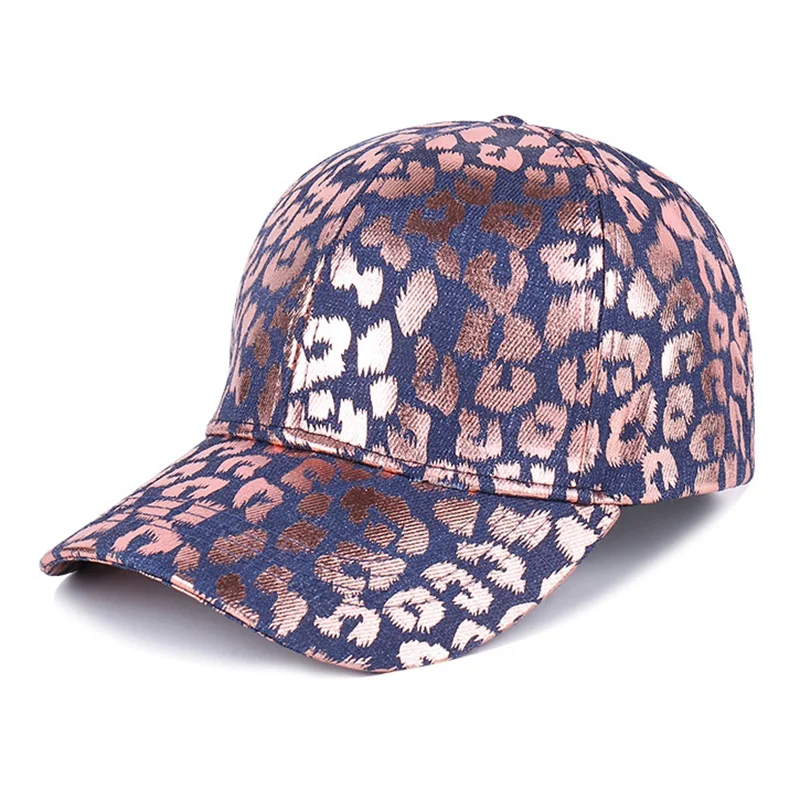 Baseballkappe mit Leopardenmuster und einfarbigem Design, atmungsaktiv, bietet Sonnenschutz, wärmend, als Paar-Modell für alle Jahreszeiten. – Detail 5