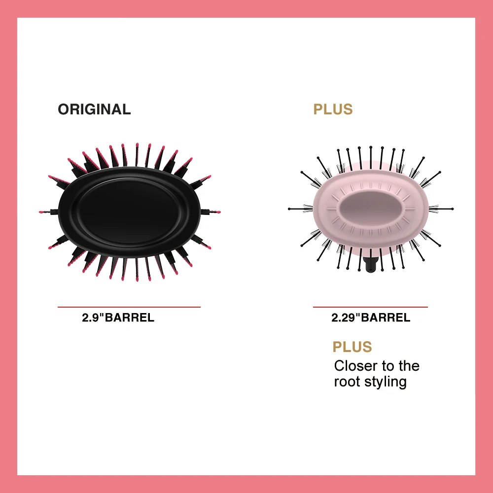 LISAPRO – brosse à Air chaud 2.0 One-Step, brosse pour sèche-cheveux rose doux au toucher, outil de coiffure multifonctionnel 3 en 1, peigne pour sèche-cheveux