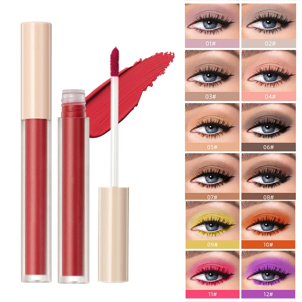 24 Colors Colorful Eyeshadow Liquid Waterproof Portable Eyeshadow Contouring Liquid Eye Makeup Supplies For Women Girls