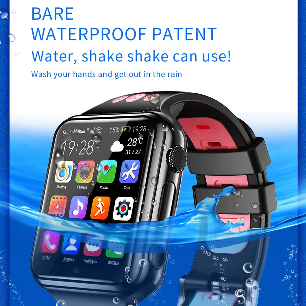 Students Smart Watch Kids 4G SOS GPS Wristwatch Whatsapp Android Video Call Children Smartwatch Dual Camera Wifi Boy Girl SIM