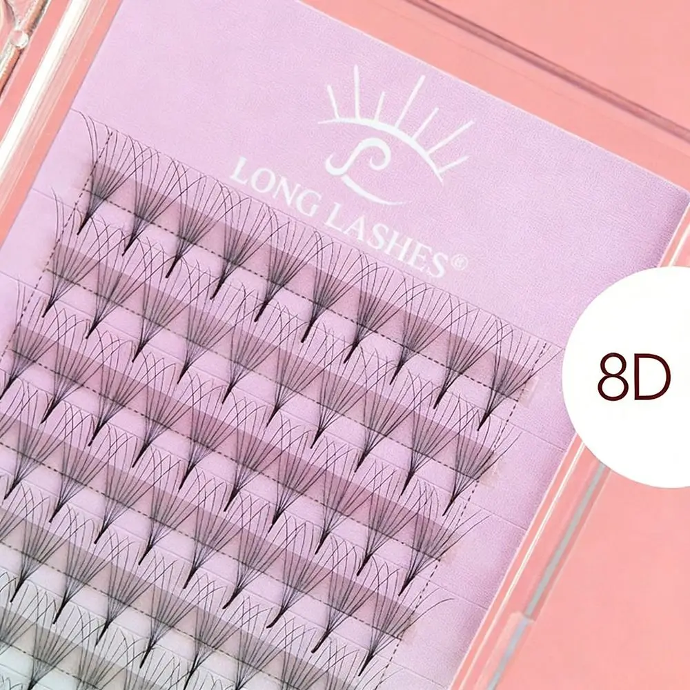 6D Volume False Eyelashes Sharp Thin 8D Volume Grafting Eyelashes PBT Material Artificial Eyelashes Cosmetic Use