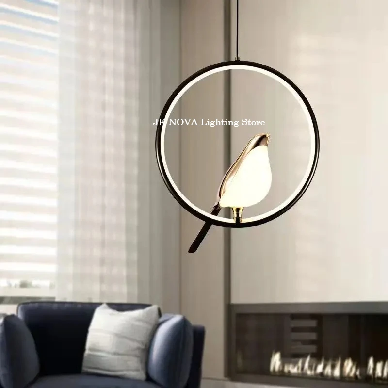 

Скандинавский минималистичный свет сорока, роскошный диван для гостиной, персонализированный дизайнерский изголовье спальни, праздничная настольная лампа с птицами, освещение